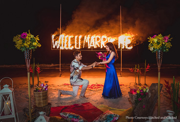 Beachside wedding proposal