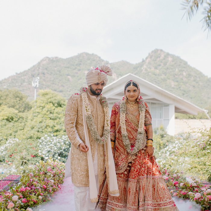 Gitanjali Tiwari and Darshit Sharma, Taj Aravali Resort & Spa, Udaipur