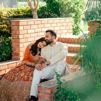 Authentic, vibrant, and beautifully personal – this wedding designer bride’s engagement was a rich medley of warm hues