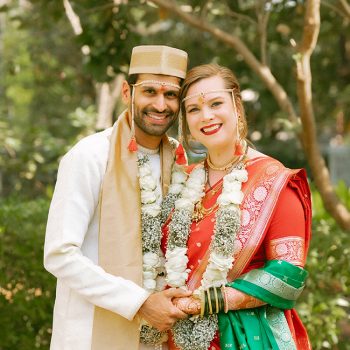 Echoing the couple’s affinity for simplicity while honoring traditions, this couple’s fusion wedding exuded joy and warmth!