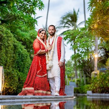 This breezy beach wedding at Meliá Koh Samui combined Thailand’s coastal charm with vibrant Indian traditions