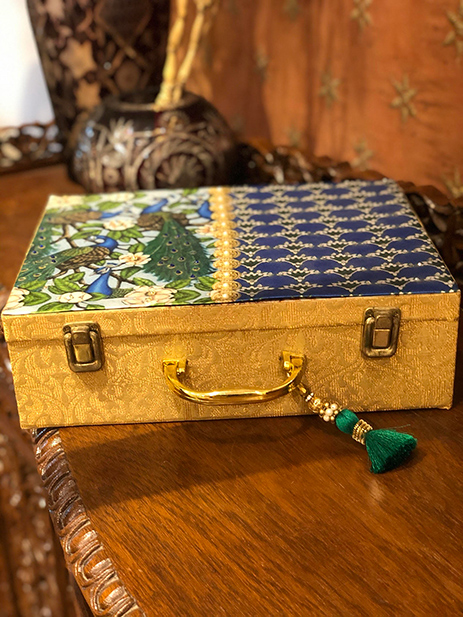 Handcrafted Treasure Box Wedding Trunk Trousseau Gift Box 
