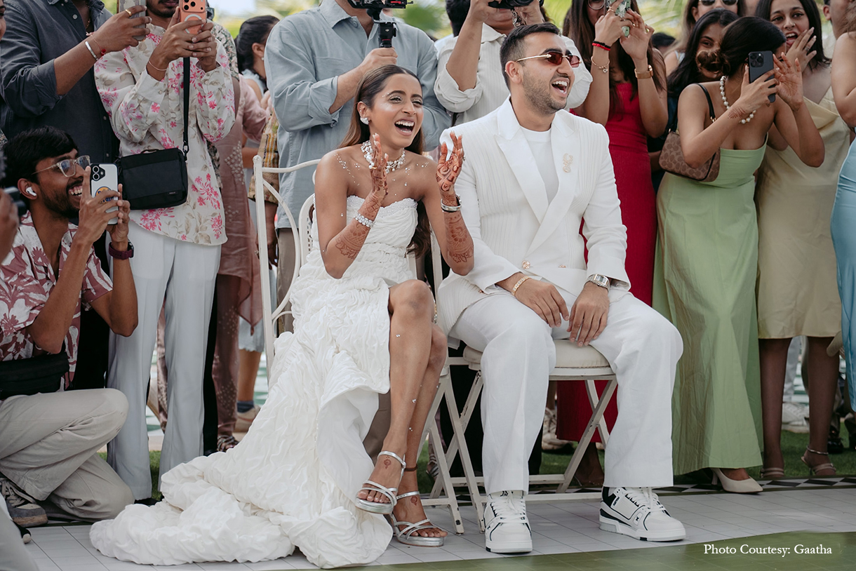 A sporty celebration for a Bollywood-loving couple