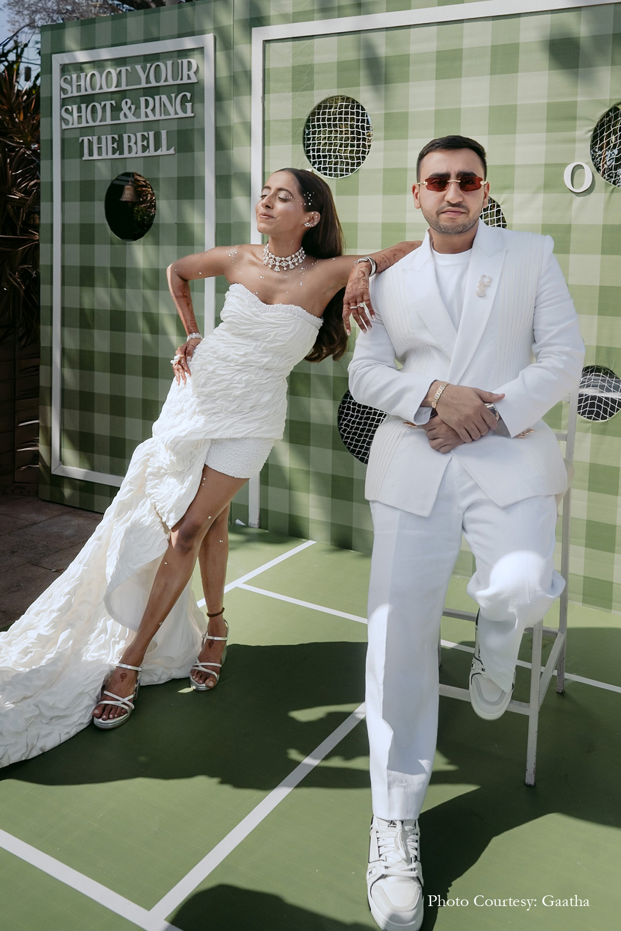 A sporty celebration for a Bollywood-loving couple