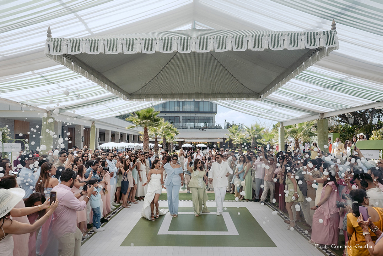 A sporty celebration for a Bollywood-loving couple