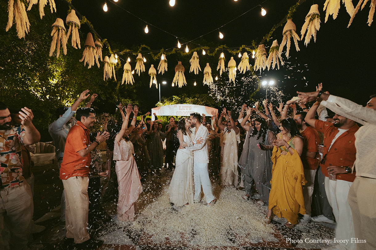 This intimate outdoor wedding was the perfect blend of trendy and traditional