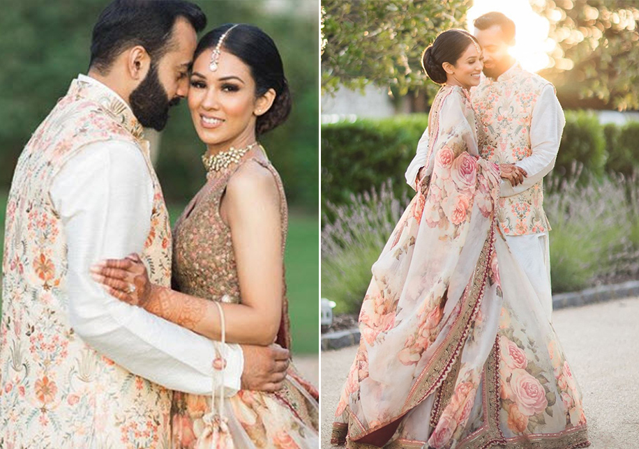 22 Matching Lehenga & Sherwani for Indian Brides & Grooms  Couple wedding  dress, Indian wedding couple photography, Wedding couple poses