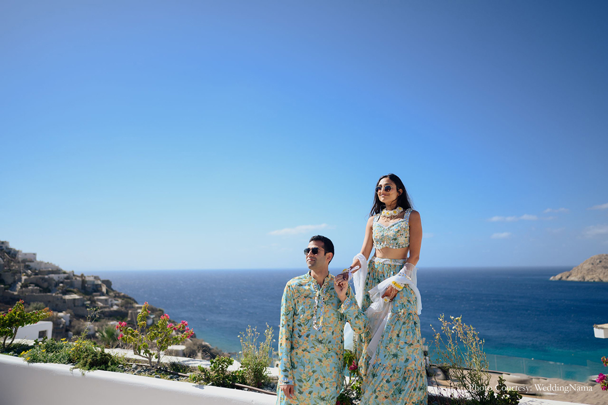 Nikita Agarwal and Rishi Khanna, Mykonos
