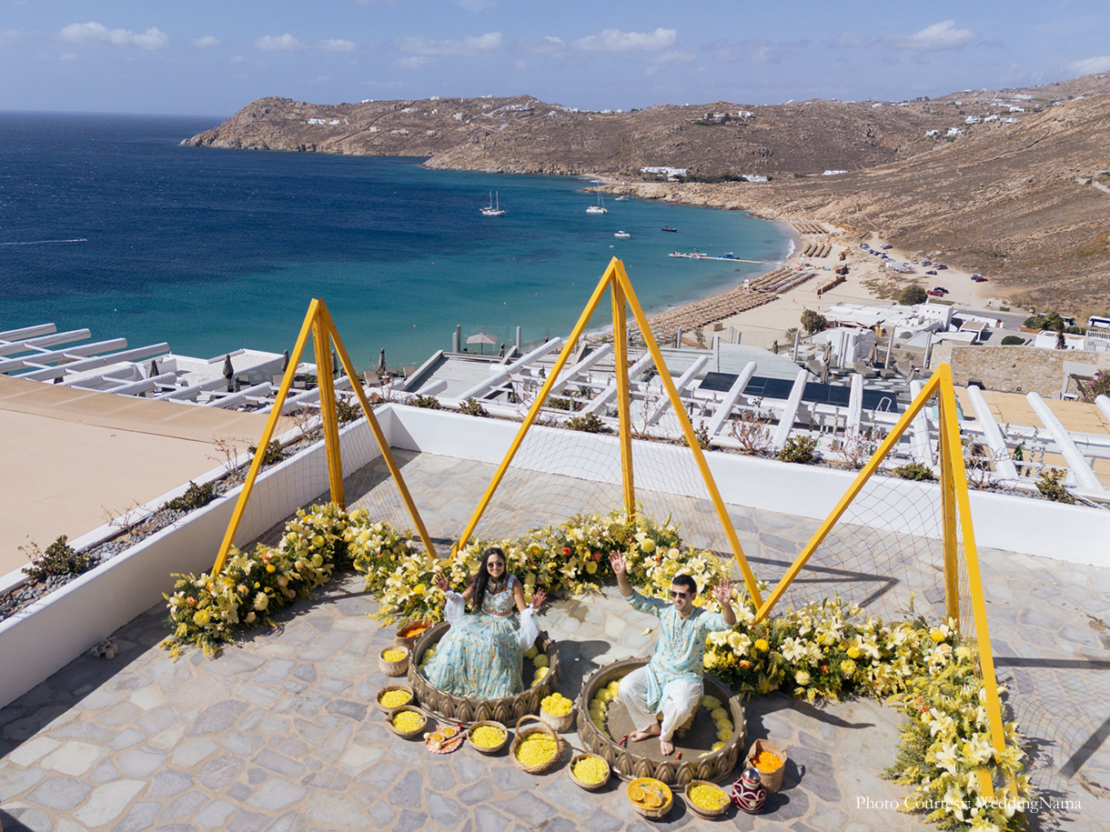 Nikita Agarwal and Rishi Khanna, Mykonos