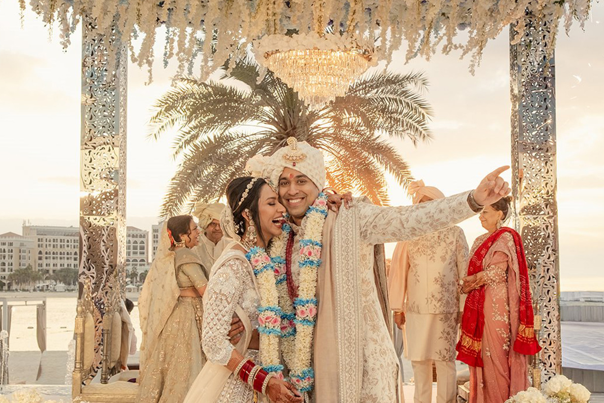 Priya and Sumeet, Fairmont Bab Al Bahr, Abu Dhabi