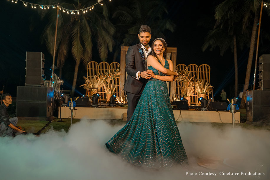 Adithya Jagdish and Deepika Rajaram, Taj Exotica Resort & Spa, Goa