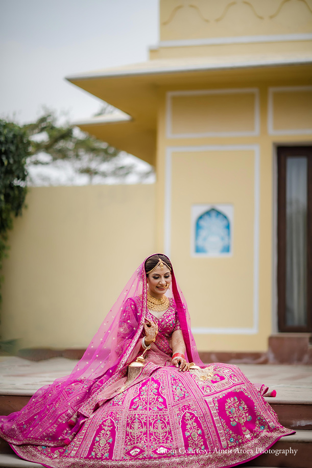 Pink and Gold Lehenga