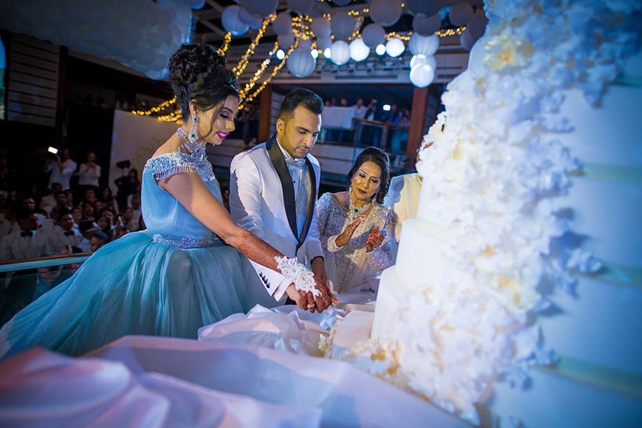 Sana and Adel' cruise wedding